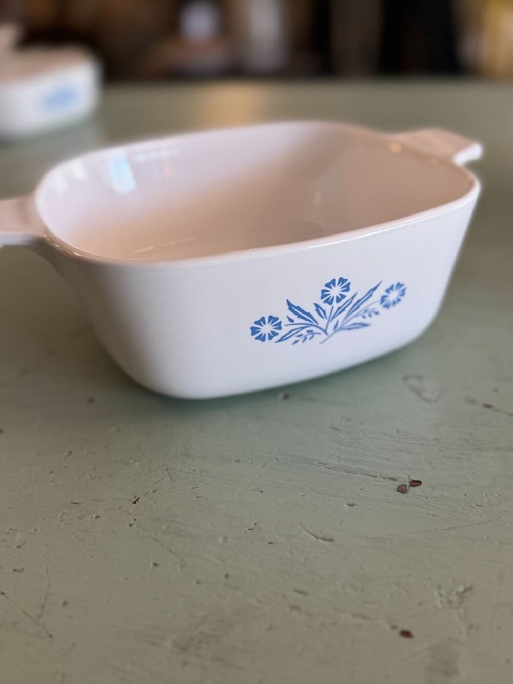 Vintage Corning Ware Cornflower Pattern One and Half Quart Square Casserole